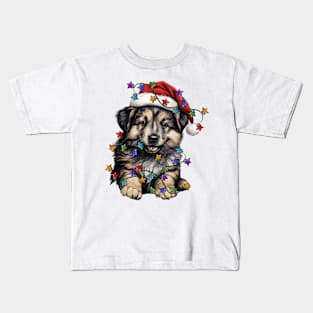 Christmas Puppy Kids T-Shirt